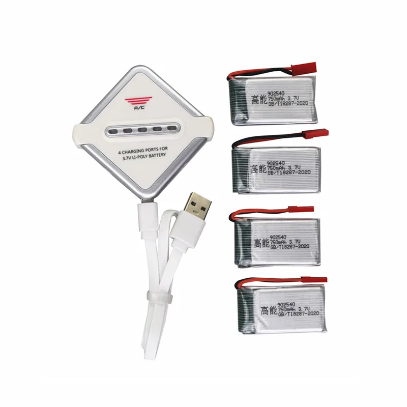 1S Lipo Батарея 3 7 V 750 мА/ч 25C разъем JST для MJX X400 X400W X800 X300C X500 Скай Вайпер S1700 S1750 V2400HD V2450