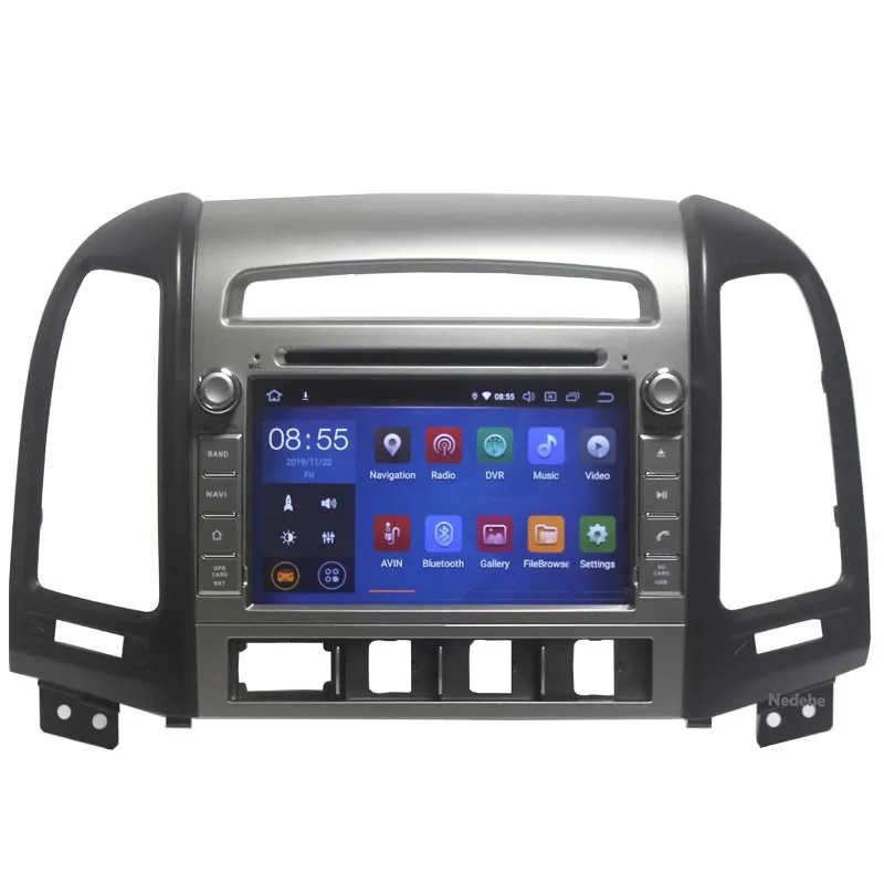 2din 1024*600 Octa Core 4G Android 9 0 Автомагнитола DVD GPS для Hyundai Santa Fe 2006 2012 головное устройство