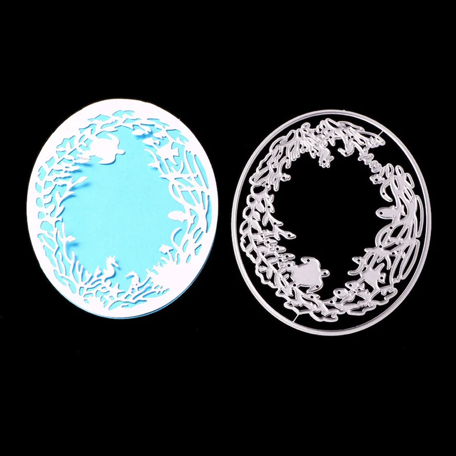 

1 Pack Circle Frame Flower Leaves Embossing Metal Cutting Dies Kscraft Die Cuts for Card Making Scrapbooking Christmas Dies