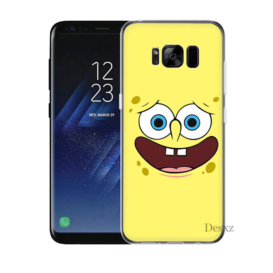 Чехол для мобильного телефона samsung Galaxy J7 J6 J5 J3 J2 J1 Prime Жесткий желтый Губка Боб
