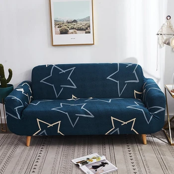 

Sectional Couch Cover for Living Room Navy modern Stars Single Love 3 4 Seater Armchair L Type Stretch Elastic Corner Sofa Cover