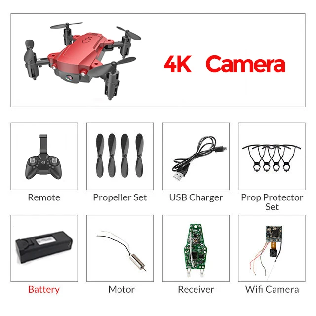 Red 4K RC WiFi FPV дроны 4K широкоугольная камера RC вертолет 1080P HD камера Квадрокоптер самолет Квадрокоптер воздушная видео VS M69G E58 - Цвет: Red 4K