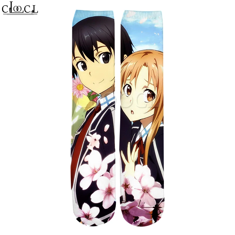 

CLOOCL Drop Shipping 2020 New Style Fashion Newest Anime Sword Art Online 3D Print Men's Women's Casual Harajuku Straight Sock