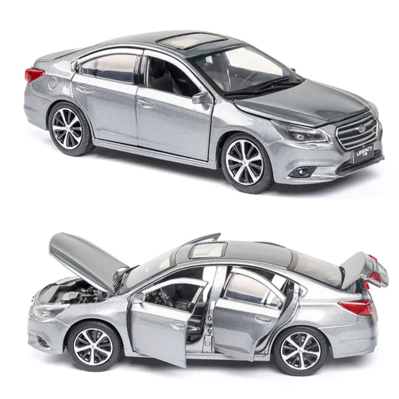 1:32 Subaru Legacy Alloy Diecast Toy Vehicle Model Car High Simitation With Light/Sound Cars Toys For Children Kids Xmas Gifts