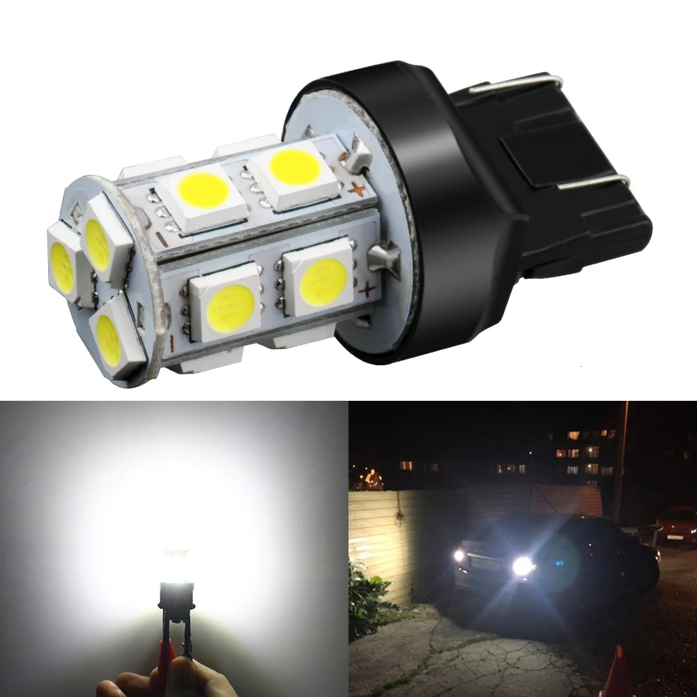2 шт. 1156 BA15S 1157 BAY15D P21W BA15D 3157 7443 13Led 5050 Автомобильные светодиодные поворотные