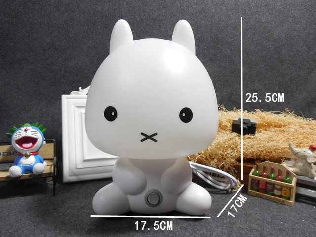 White Rabbit Современная Ночная лампа, украшение в виде панды/собаки/медведя/кролика из мультфильма, светодиодный детский Ночной светильник, для учебы, рядом с лампой, детский подарок, светильник для гостиной - Испускаемый цвет: White Rabbit