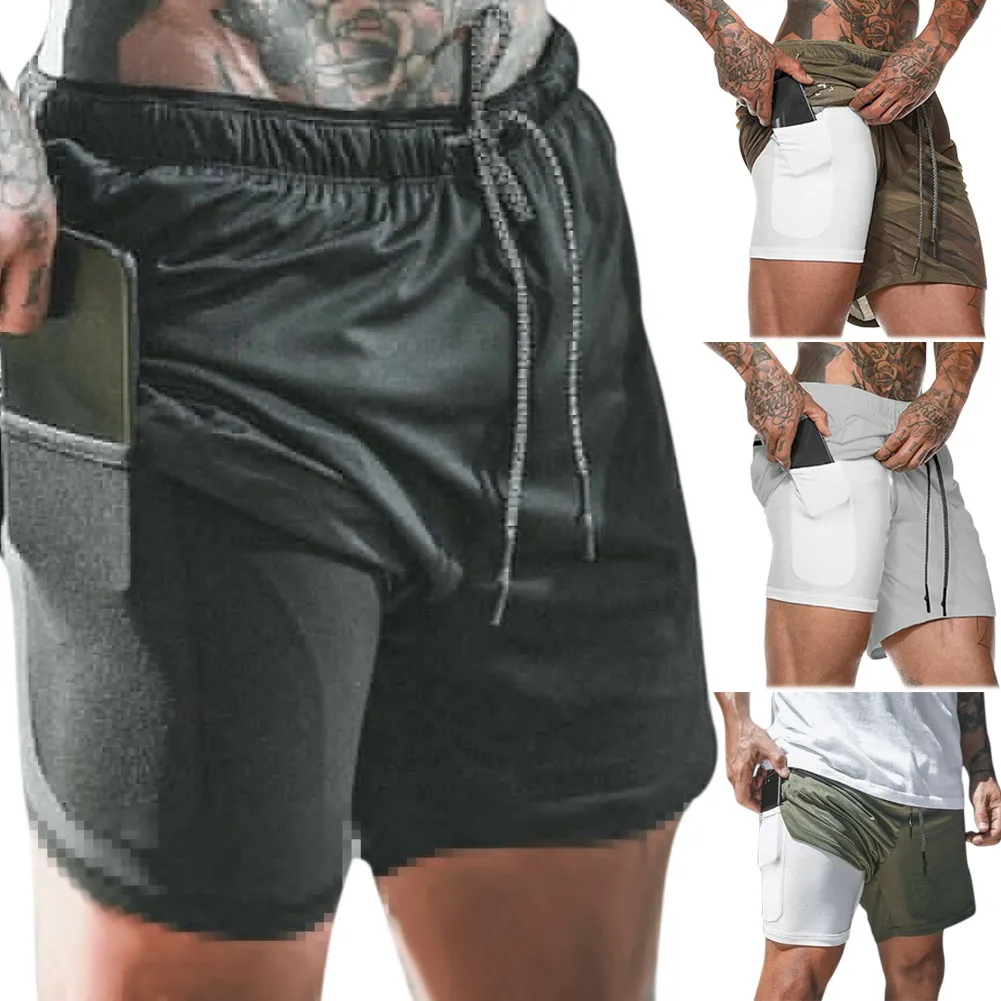 Мужские спортивные тренировочные шорты для бодибилдинга, летние шорты для тренировок и фитнеса-OPK