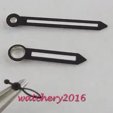 Черный край белые руки для UNITAS ETA 6497 6498 ST 3600 движение часы руки
