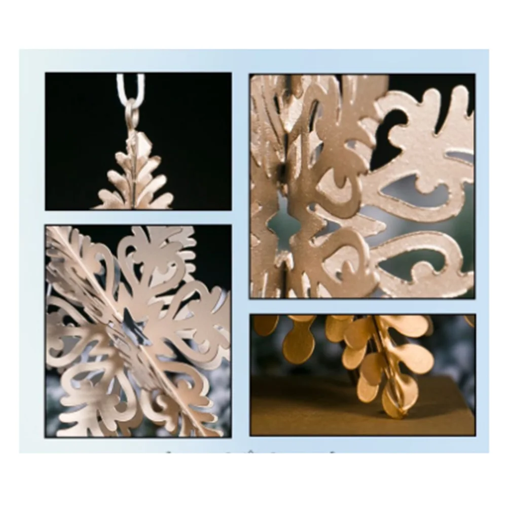 HOLLOW Iron SNOWFLAKE HANGING PENDANTS CHRISTMAS TREE DECORATION ORNAMENTS 1PC