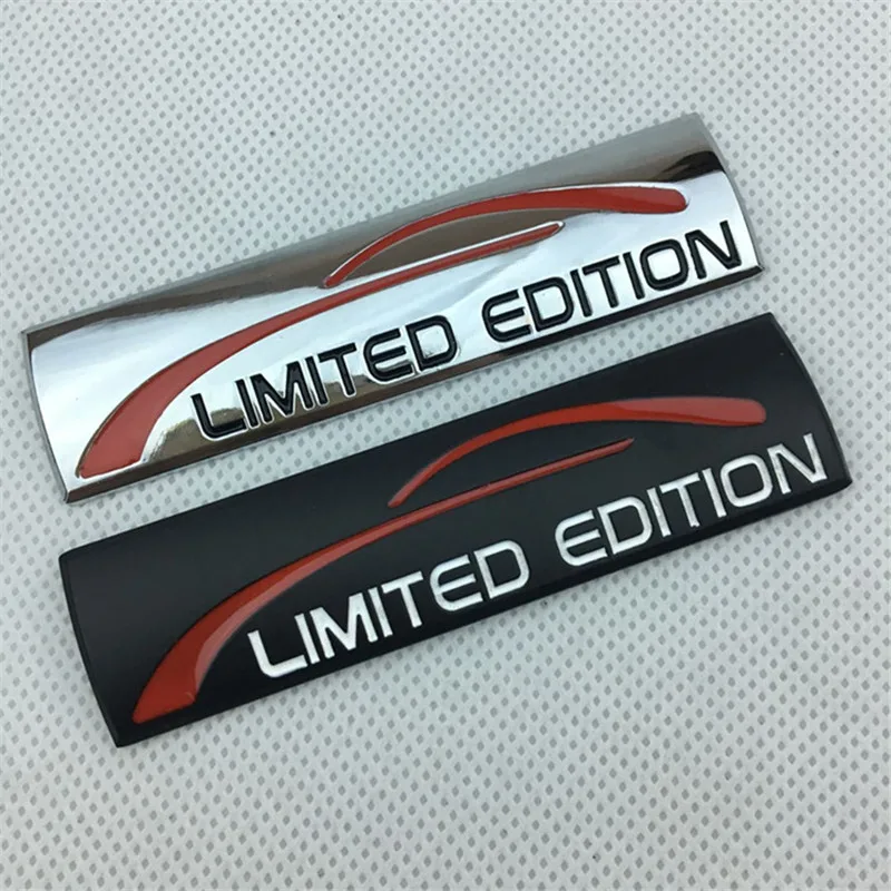Car Styling 9*2.5cm Metal Black Silver LIMITED EDITION Emblem Rear