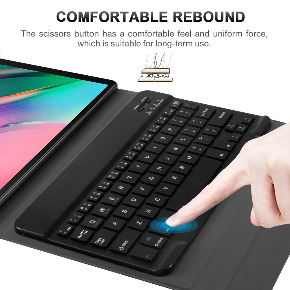  USA/FR/GER Keyboard Case For Samsung Galaxy Tab A 10.1 2019 T510 T515 Tablet Case Pu Leather Detach