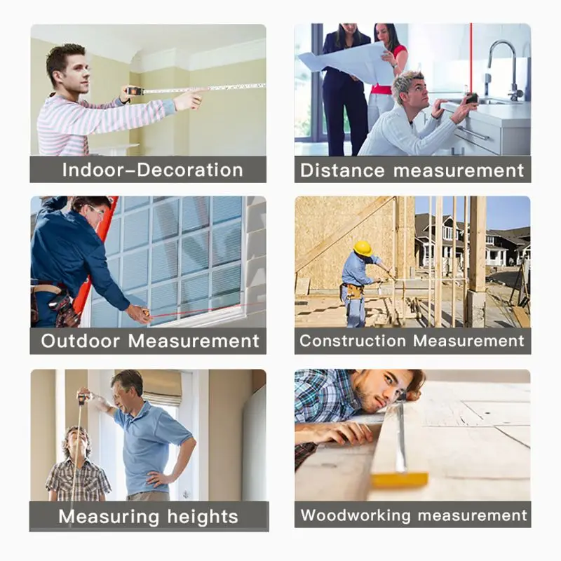 2 in 1 30M Laser Rangefinder LCD Digital Tape Measure Distance Measurer Meter Range Finder Infrared Construction Gauging Tool 2 in 1 30M Laser Rangefinder LCD Digital Tape Measure Distance Measurer Meter Range Finder Infrared Construction Gauging Tool