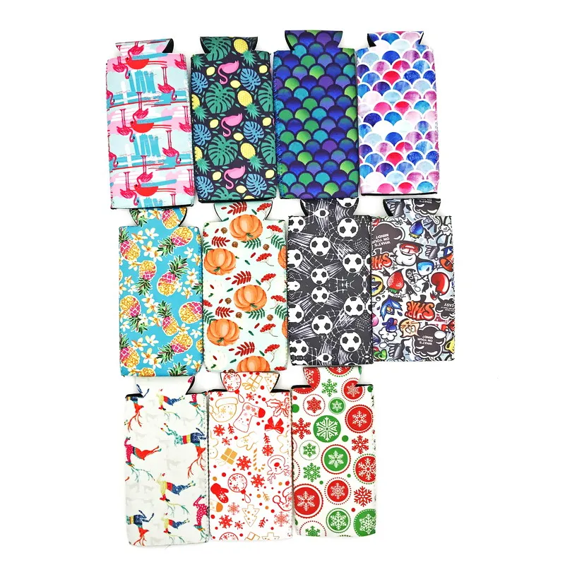 6Pcs Neoprene Sottile Può Dispositivo Di Raffreddamento Isolatori Sottile Può Dispositivo Di Raffreddamento Per 12 Once Energy Drink Lattine Di Birra 