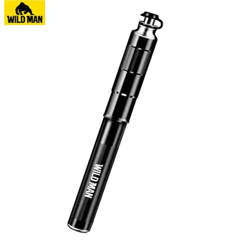 WILD MAN Retractable Portable Bicycle Tire Pump Light Aluminum Alloy Bike Pump Inflator Ball Pump 120 Psi Bike Accessories