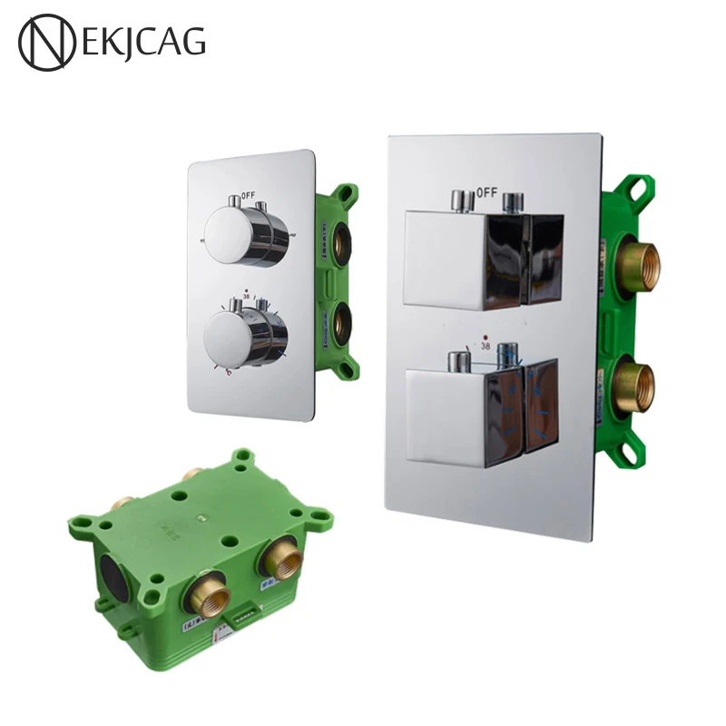 Thermostatics встраиваемая коробка кран картридж клапана давления тройной клапан 2 Way 3