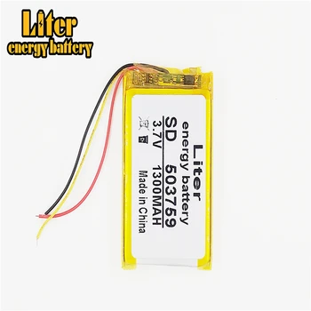 

3 line 3.7V 1300mAh 503759 504060 Lithium Polymer Li-Po li ion Rechargeable Battery cells For Mp3 MP4 MP5 GPS mobile bluetooth