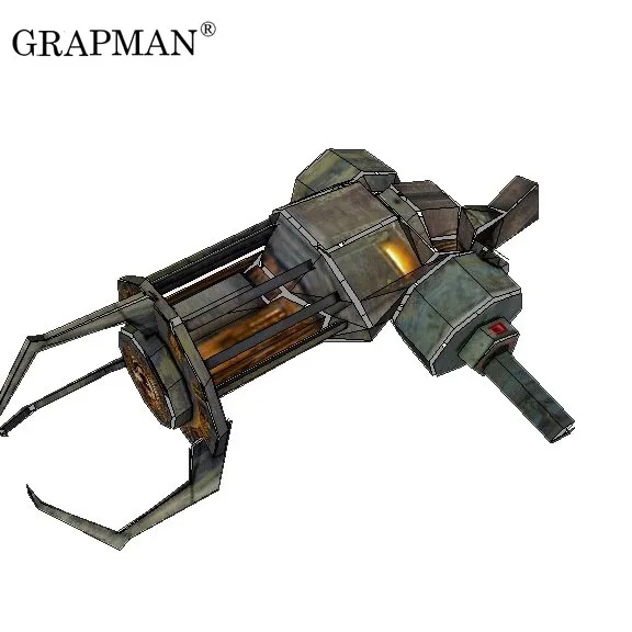Paper Model HD Drawings Half-Life 2 Science Fiction Pistol