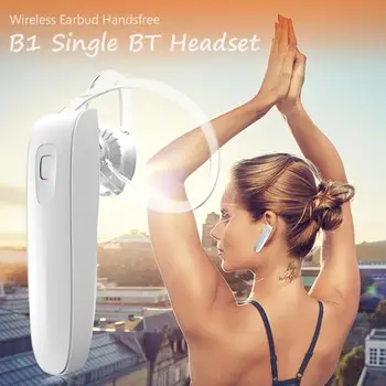

B1Single Wireless Bluetooth Earphone Handsfree Classical Durable Design Mini In-Ear Earbud Headphone Headset with Mic