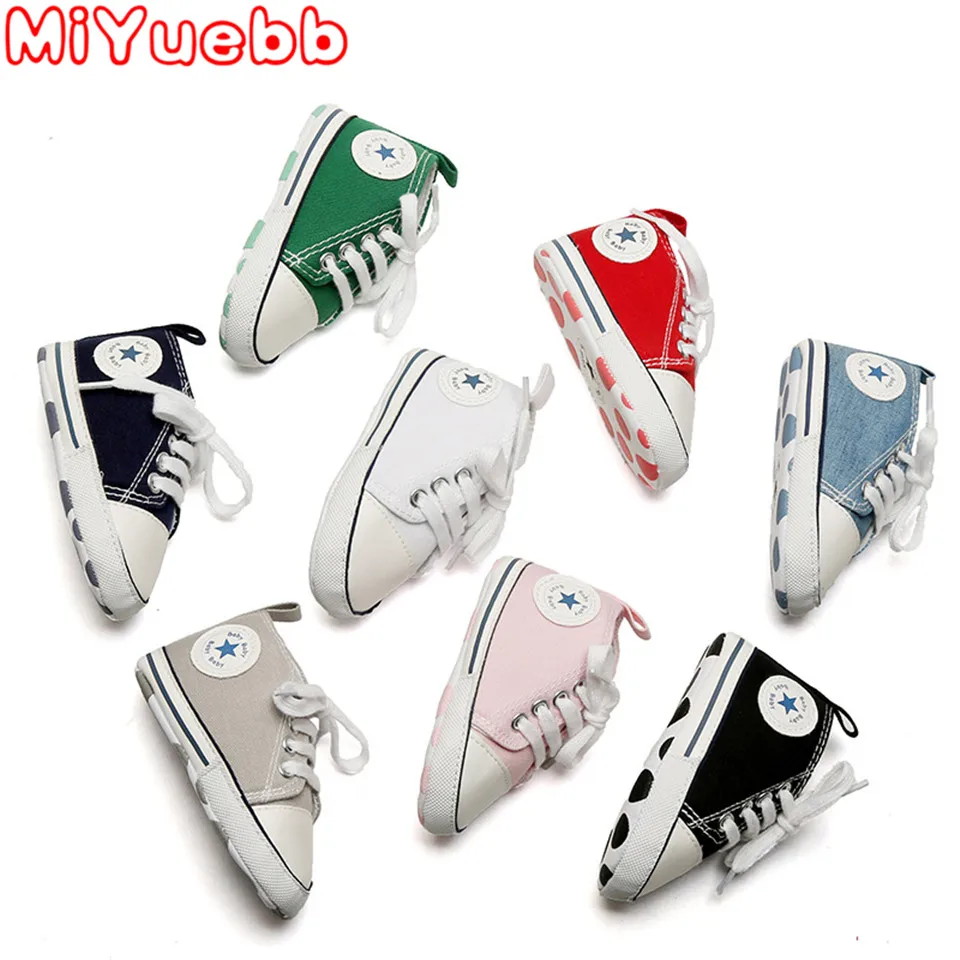 

Baby Trainers Canvas Shoes Solid Color Pattern PU Material Baby Shoes Lacing Method Casual Shoes Kids 2020 Spring & Autumn New