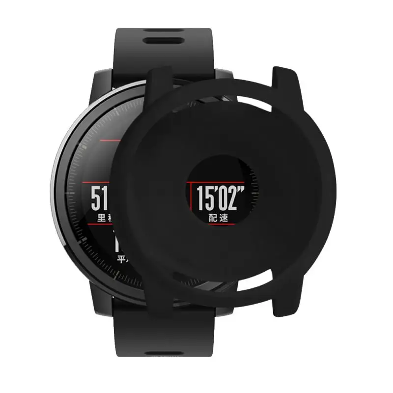 Защитная оболочка для Xiaomi Huami для Amazfit 2/2S Stratos полная Рамка силиконовый защитный чехол для Amazfit 2 часы Stratos рамка