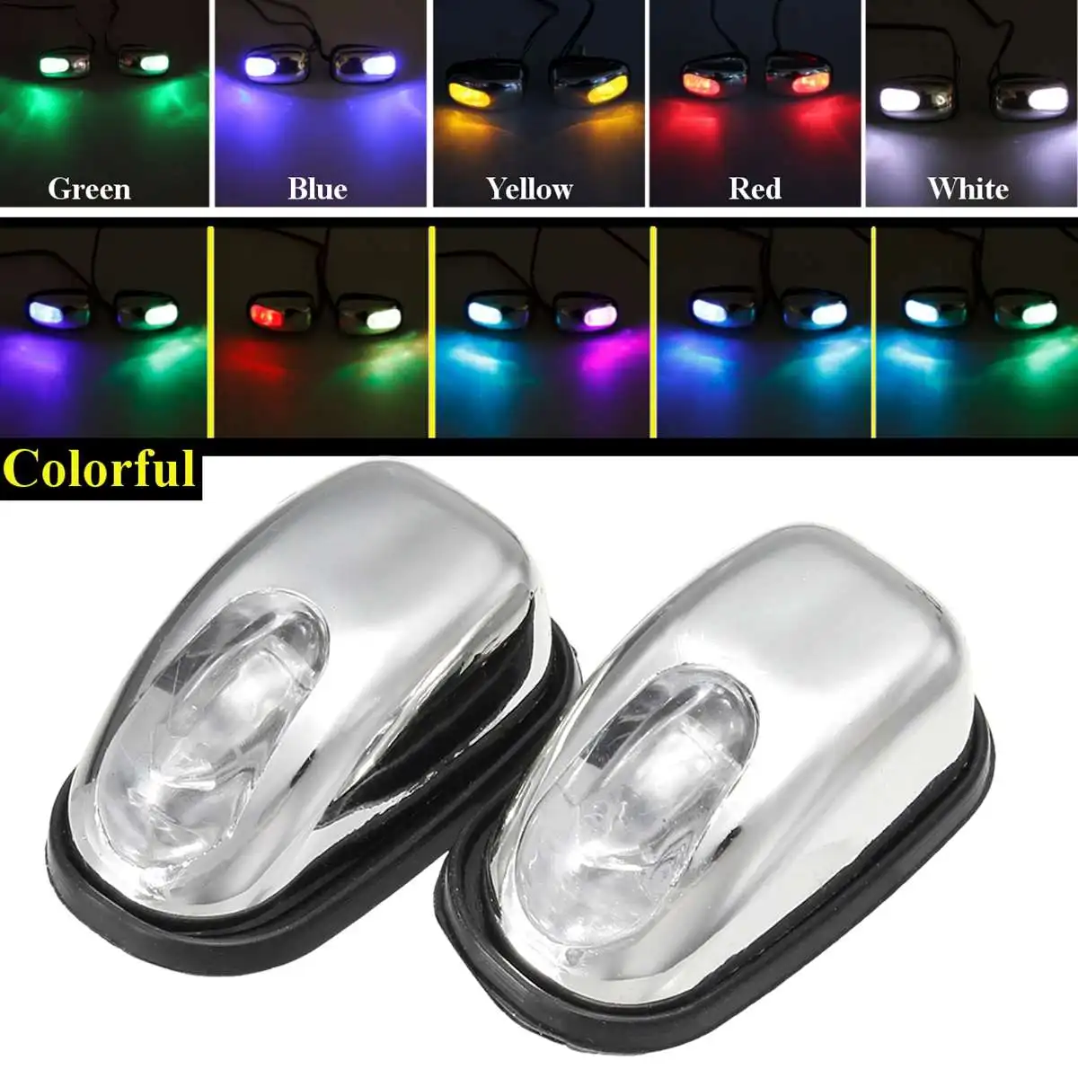 1pair Car Styling Universal LED Light Lamp Windshield Washer Wiper Jet Water Spray Nozzle Spout Wiper Washer Eyes for most cars 1pair Car Styling Universal LED Light Lamp Windshield Washer Wiper Jet Water Spray Nozzle Spout Wiper Washer Eyes for most cars