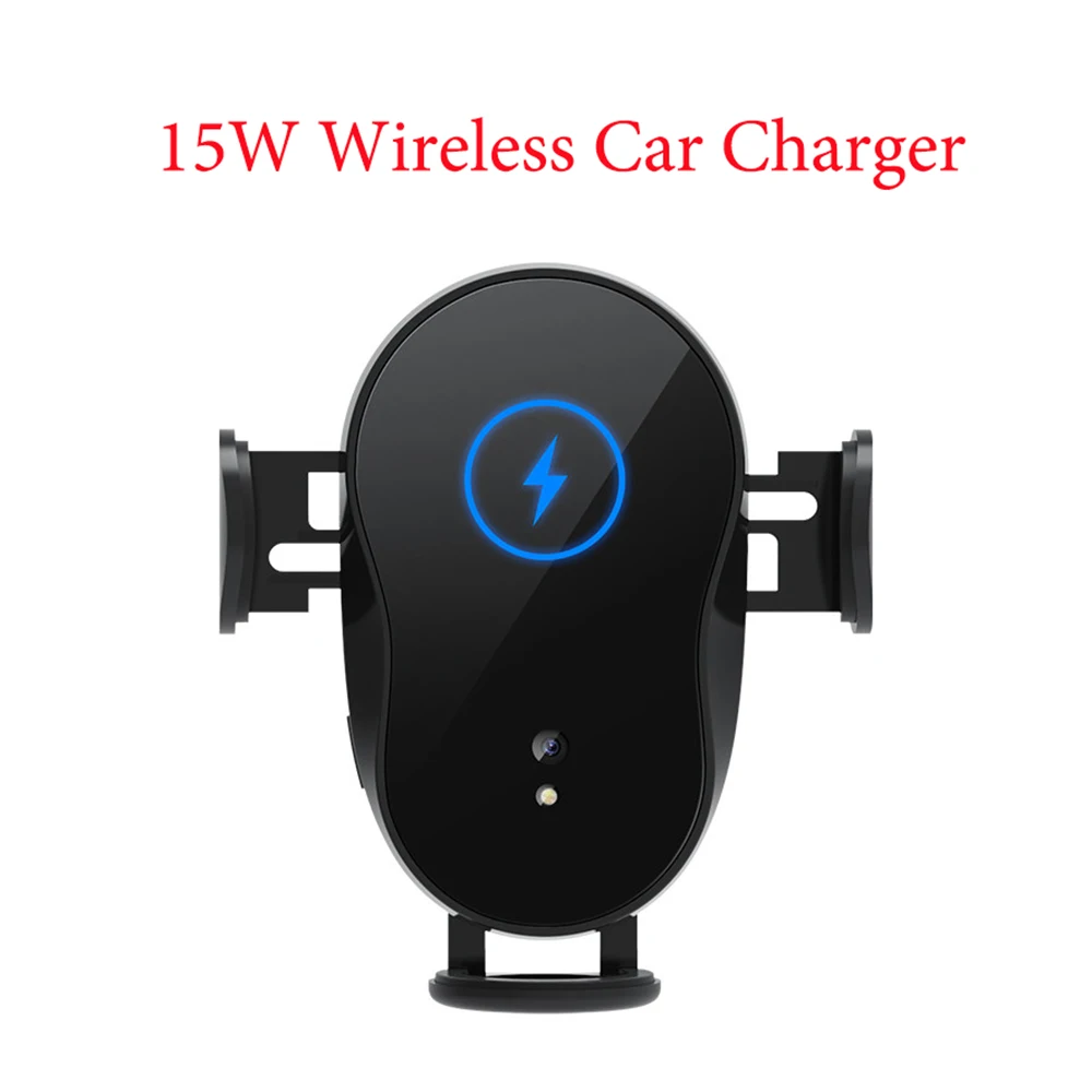 

15W Qi Car Mount Wireless Charger Auto Sensor Clamping for iPhone 8 11 XS Samsung s10 5G s8 s9 Huawei Fast Charging Phone Holder