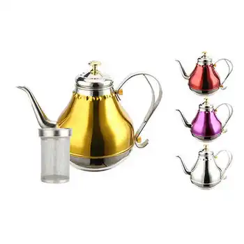 

Stainless Steel Teapot Teapot Restaurant Hotel Kettle Court Pot Hotel Induction Cooker Teapot Kettle Coffee Maker Kettle Camping