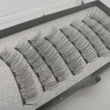 Pestañas postizas magnéticas 3D, 5 imanes, 8 Uds., duraderas, hechas a mano, de visón Artificial Natural, con pinzas