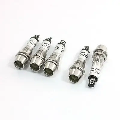 

DC 24V 7.5mm Thread Yellow Pilot Lamps Indicator Signal Light 5 Pcs