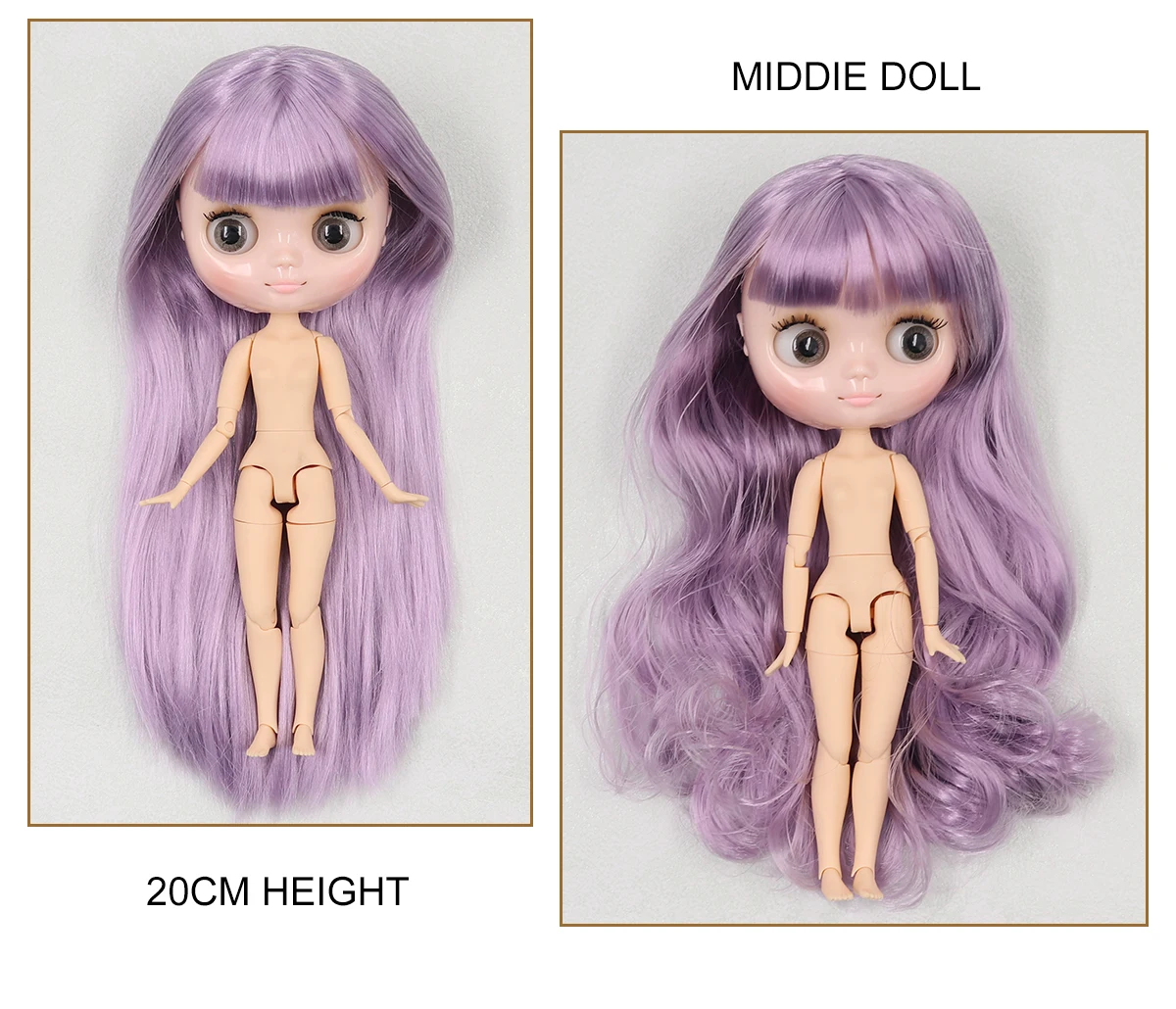 Middie Blythe Doll with Purple Hair, Tilting-Head & Custom Jointed Body 1