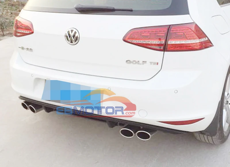 Rear Bumper Lip Diffuser for Volkswagen VW Golf VII MK7 Rline bumper 2014UP