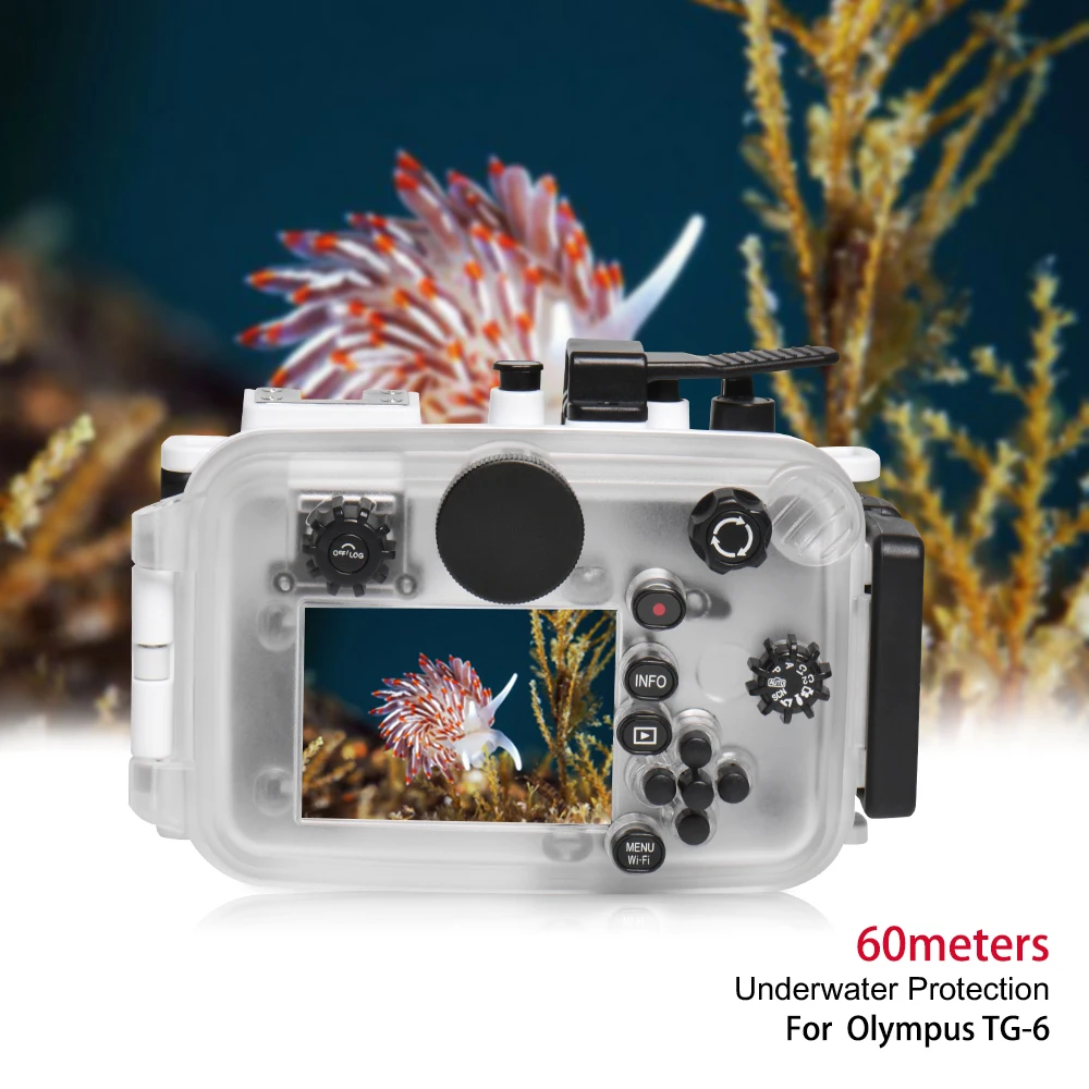 60M Underwater Waterproof Camera case for Olympus
