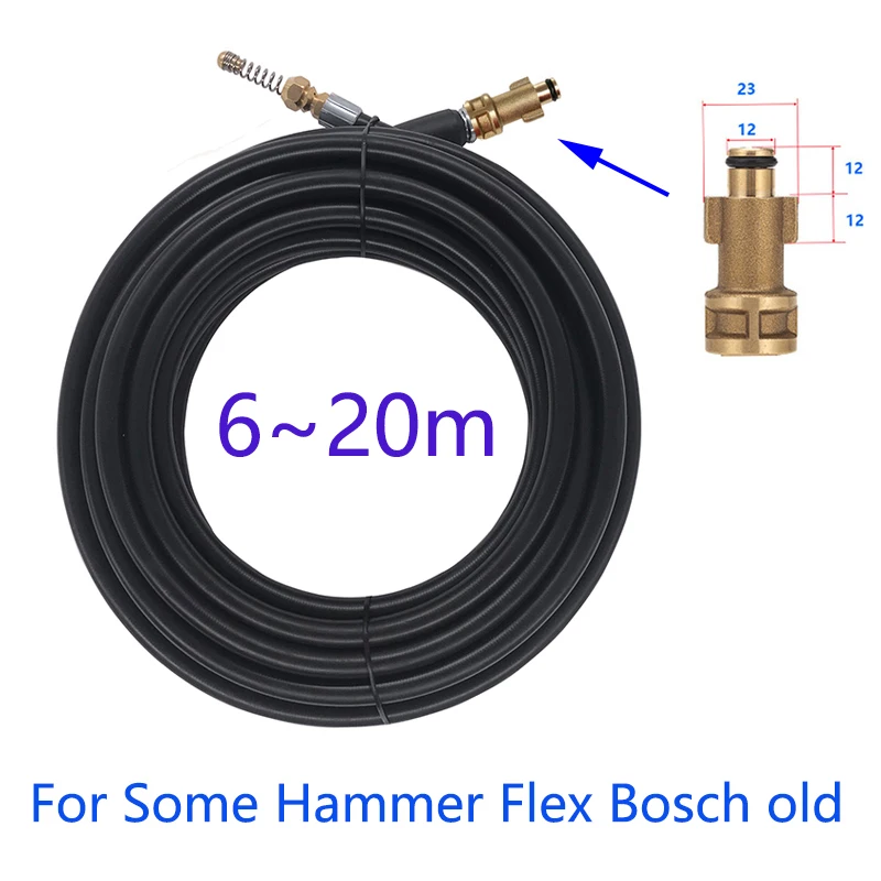 

6-20m Sewer Drain Water Cleaning Hose Pipe Line Cleaner Sewage Jet Hose for Faip Hammer High Pressure Washer