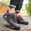 2022 Outdoor Genuine Leather Trekking Shoes Couple Hiking Shoes Men Waterproof Non Slip Protect Toe Lovers Camping Shoes Men ► Photo 3/6