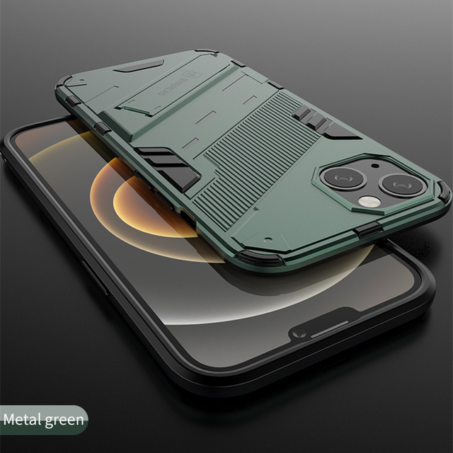 Armor Phone Case For iPhone 13 12 11 Pro Max Mini XR XS Max X 7 8 6S 6 Plus SE 2020 Magnetic Finger Ring Holder Cover