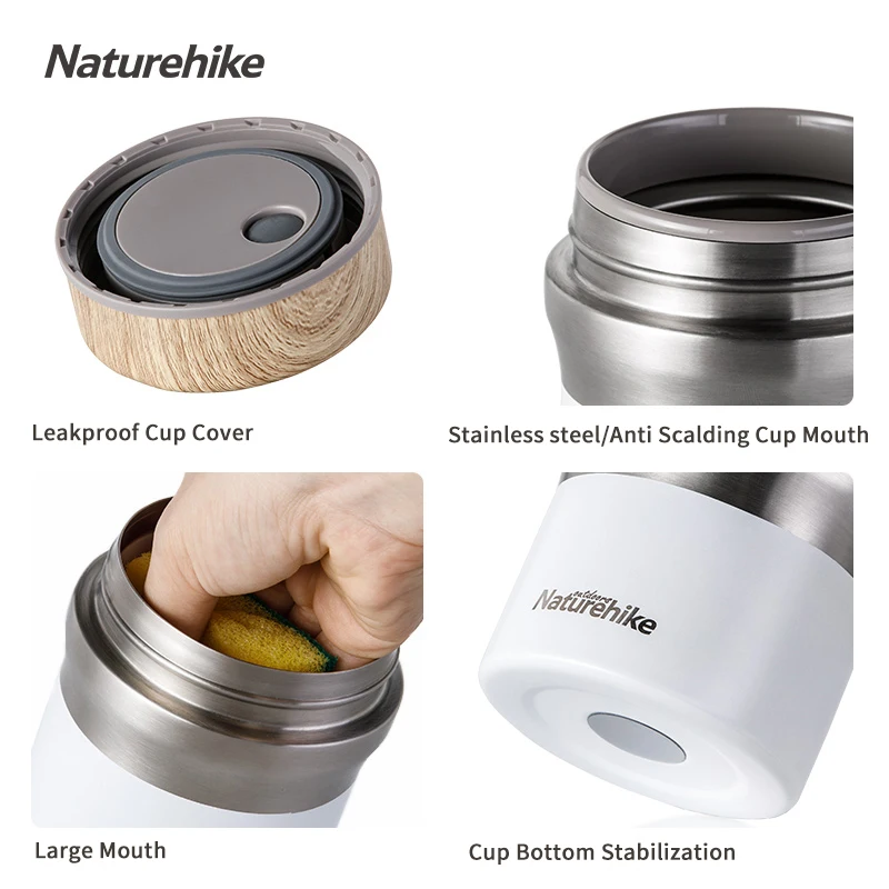 Naturehike Ланч-бокс из нержавеющей стали посуда длительная изоляция каша суп 400 мл вакуумная изоляция горшочек с ложкой