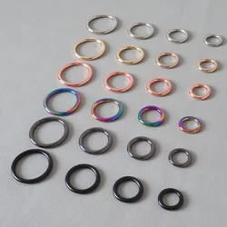 1PCS Metal Rings O Circle Circular Clasps Welded Belt Loop Chain Link Hardware For Bag Pet Dog Collar Harness Garment Accessory
