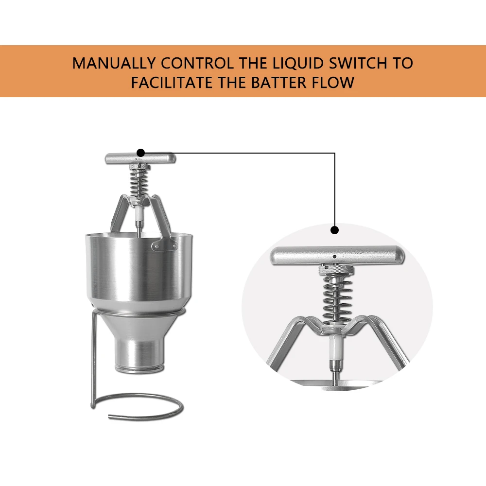 Manual Donut Maker Donut Dispenser 2.5L Mini Donut Maker With 6 Levels Manual Adjustment Easy to Clean