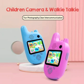 

8MP Children Camera Video Camcorder with Dual Lenses 2.0 Inch IPS Sn Automatic Focusing Music and Game Mode(Pink)