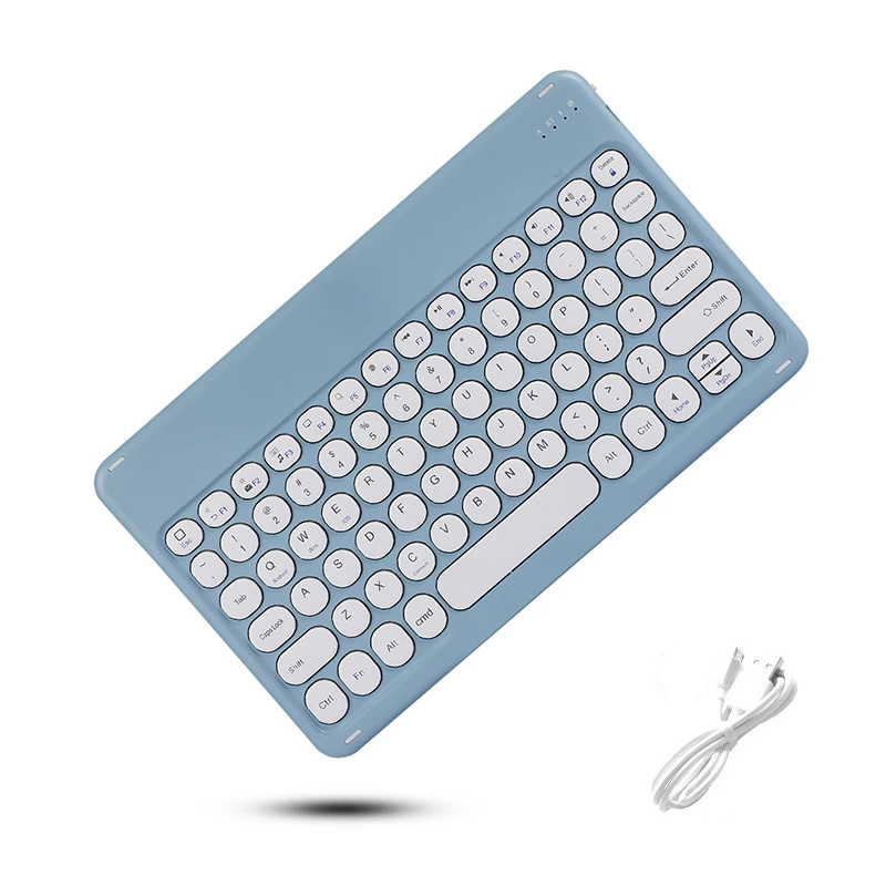 For iPad Keyboard Rechargeable Wireless Bluetooth-compatible Spanish French Korean Keyboard For iOS Android Windows Phone Tablet keyboard on pc Keyboards