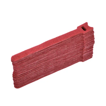 

uxcell 50 pcs Reusable Cable Ties, 6 Inch Hook and Loop Cord Wraps, Red Adjustable Strap for TV cables, Microphone