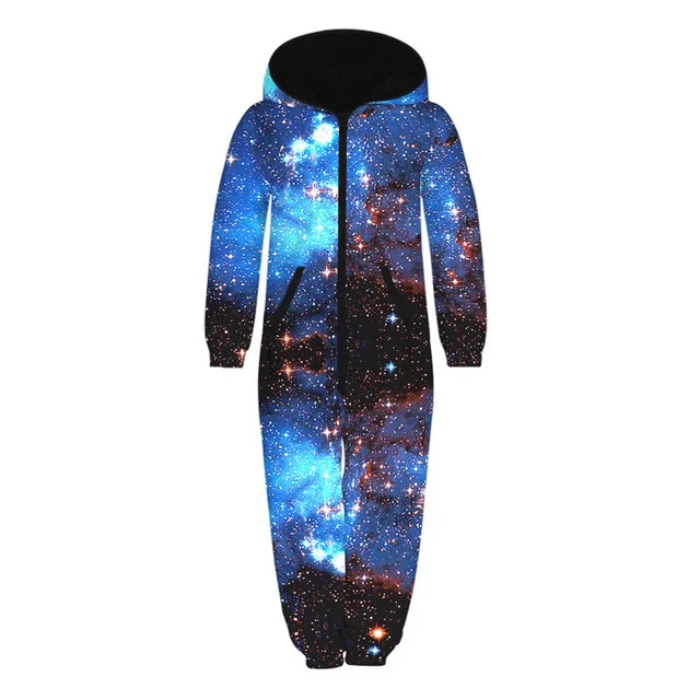 Space-Galaxy-Star-Printed-Children-Jumpsuits-Hooded-Unisex-Loose-Hooded-Zipper-Open-Sleepwear-Girls-Boys-Jumpsuit
