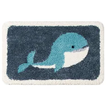 Alfombra antideslizante con dibujos animados para el hogar, alfombrilla sencilla para dormitorio, sala de estar, puerta de baño y cocina