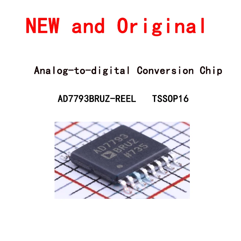 

AD7793BRUZ-REEL TSSOP-16 24-bit Σ-Δ Analog-to-digital Converter (ADC) New and Original