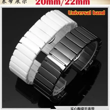 Бабочка керамический ремешок для Samsung Galaxy watch 46 Активный браслет Gear s2 s3 Neo zenwatch 1/2 Huami amazfit 2 s 1 pace bip ремешок