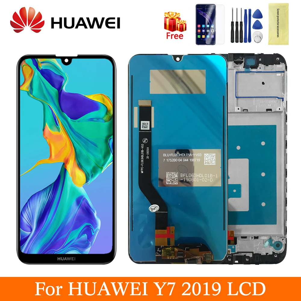 6 26 ''Оригинал для Huawei Y7 2019 ЖК дисплей преобразователь кодирования в сборе на
