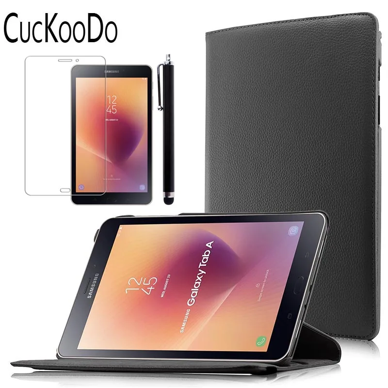 

CucKooDo 360 Degrees Rotating Stand Case Cover for Samsung Galaxy Tab A 8.0 SM-T385 / T380 2017 Release +Stylus +Screen Film