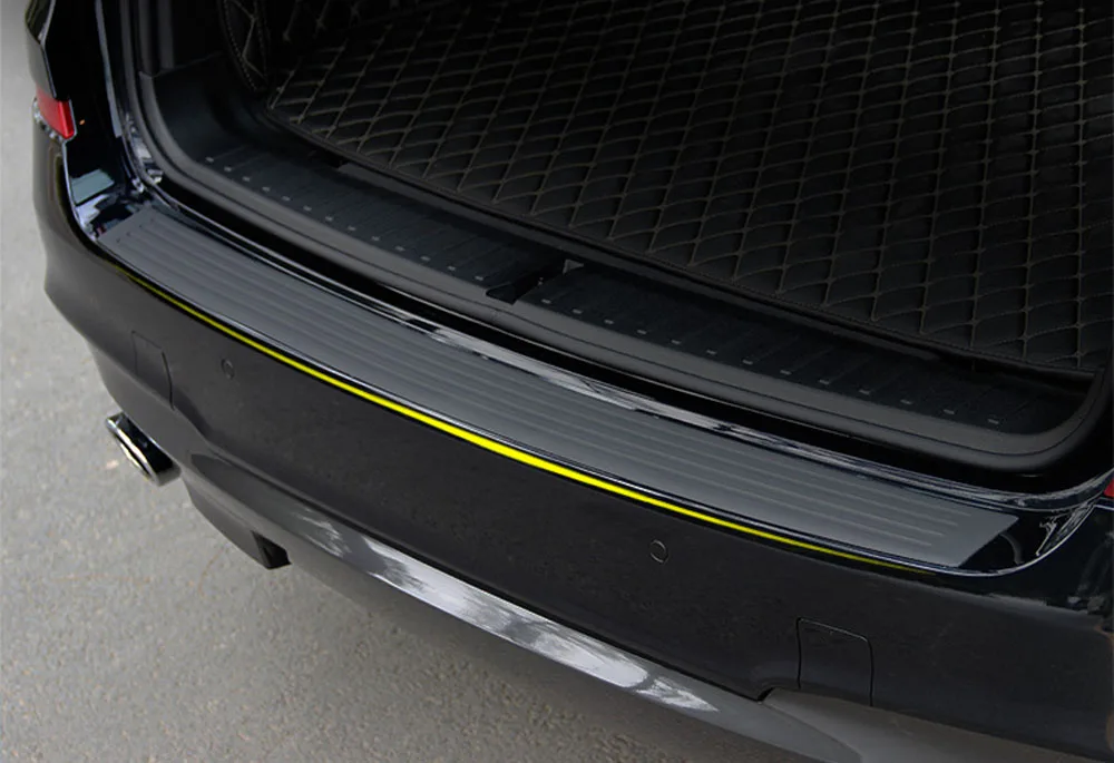 Резиновая полоса Автомобильная задняя наклейка для бампера против потертости защитный пластинчатый порог педали багажника нагрузки края Стикеры для обклейки автомобиля для BMW BENZ Audi Volkswagen