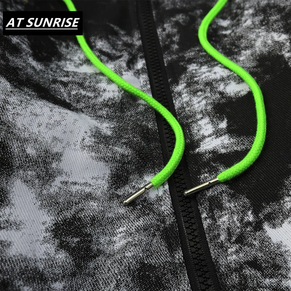 Tie Dye Hooded Jackets Streetwear Hip Hop Coats Autumn Zipper Hoodie Jacket Male Hip Hop Casual Windbreaker Coat tops