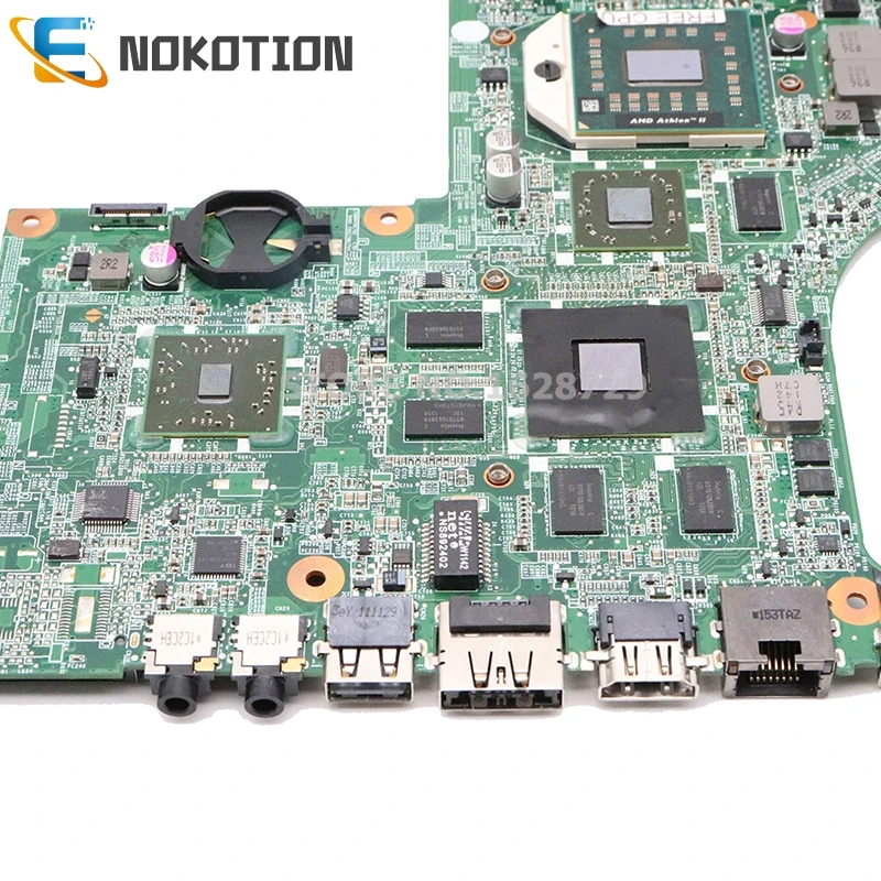 Flash Sale  NOKOTION Laptop Motherboard For HP DV6 DV6-3000 series DA0LX8MB6D1 603939-001 MAIN BOARD Socket s1 